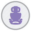Empty child car seat