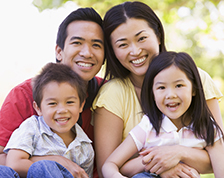 Family with life insurance
