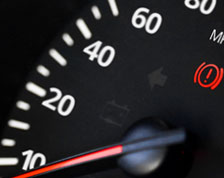 Car gauge with maintenance alert