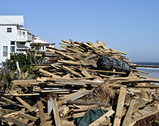 Photo of damage done by Hurricane Matthew