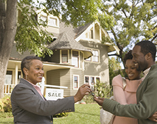 Couple buying new home