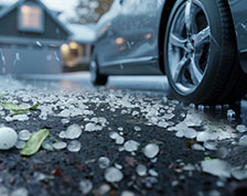 Stay safe when hail starts to fall